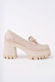 Bln-403 Thick Heel Buckle Detailed Loafer - 5