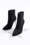 Zayko Women's Zippered Daily Heeled Boots Black Suede - 3
