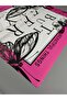 Black White Butterfly and Fuchsia Background Wrapping Paper Artistic Bouquet & Gift Package 57X57 4 Pieces - 5