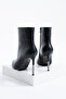 Zayko Women's Zippered Daily Heeled Boots Black - 5