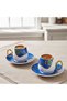 Evil Eye Nazar Boncuğu Design 6-Person Porcelain Cup Set - 3