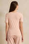 Women Pink Basic V-Neck T-Shirt - 3