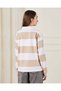 Senior Girls Beige And White Striped Polo Shirt - 3