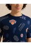 Senior Boys Navy Printed T-Shirt - 4