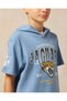 Senior Boys Blue Hooded Over Sized T-Shirt - 4