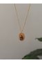316L Steel Zircon Detailled Snake Printed Medallion Necklace - 5