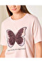 Women Beige Embellished T-Shirt - 4