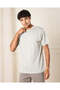Men Grey Solid T-Shirt