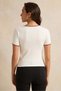 Women Ivory Printed Active T-Shirt - 3