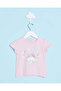 Infant Girls Lilac Placement Print T-Shirt