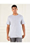 Men Grey Basic Solid T-Shirt