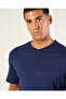 Men Navy Basic Solid T-Shirt - 4
