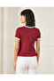 Women Burgundy Printed T-shirt - 3