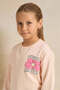 Girls Pink Printed Sweatshirt - 4