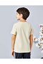 Boys Beige Printed T-Shirt - 2