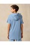 Senior Boys Blue Hooded Over Sized T-Shirt - 3