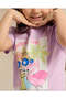 Girls Lilac Placement Print T-shirt - 4