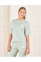 Senior Girls Green Printed T-Shirt
