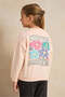 Girls Pink Printed Sweatshirt - 3