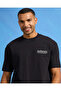 Men Black Terry Printed T-Shirt - 4