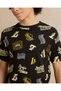 Senior Boys Black Printed T-shirt - 4