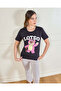 Women Black Lotso Graphic T-Shirt - 5