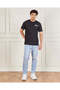 Men Black Basic Printed T-Shirt - 2