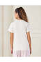 Senior Girls White Printed T-shirt - 3