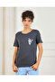 Women Grey Kuromi Printed T-Shirt