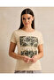Women Beige Printed T-Shirt