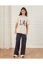 Senior Girls Beige Oversize Varsity T-Shirt - 2