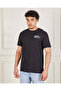 Men Black Basic Printed T-Shirt