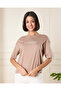 Women Brown Embroidered T-Shirt