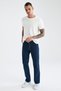High Waist Diago Comfort Fit Pipe Leg Jean Trousers - 4