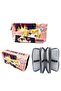 Pencil Case Anime Manga K-pop Blackpink Organizer Pencil Case Vegan Leather Three Compartment Pen Holder - black