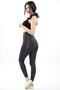Women's Black Wide Belted High Waist Shiny Disco Tights - 2