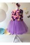 Lilac Colored Floral Tutu Dress - 3