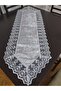 Runner Velvet Fabric Lace Edge Gray Color 40x135cm