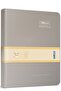 The Book Pastel 20x28 296 Sheets 4 Compartments Hard Cover Hardcover Notebook (3484) Checked Pastel Gray