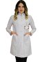 Prevailing Collar Women's Medium Length - Long Sleeve Doctor Apron, Teacher Apron, Hospital Uniform, White Apron