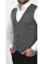 Men's Smoked Slim Fit Knitwear Vest - 3