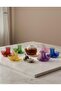 Cutting Decor Handcrafted Verre Series Tea Cup Set - 4