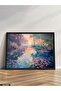 Sunset Lake One Piece Black Wooden Framed Painting - 2