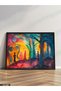 Colorful Forest One Piece Black Wooden Framed Painting - 2