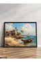 Seaside Scenery One Piece Black Wooden Framed Painting - 2