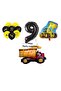 Construction Themed Birthday Truck Balloon Set Age 9