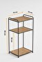 3 Tier Wooden Shelf Bathroom Cabinet Bathroom Organizer Kitchen Organizer Organizer Matte Black Mg101 - 5