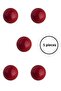 5 Pcs Porcelain Ball Knob Red Children's Room Furniture Handle Ceramic Single Screw Drawer Handle (30 mm)
