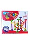 Marble Run 58 Pieces Educational and Instructional Tower Construction Game Marble Run Ball Race - 2