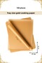 100 Pieces of Unbleached Baking Paper in Tray Box 37X42 XL Size Gold Quality